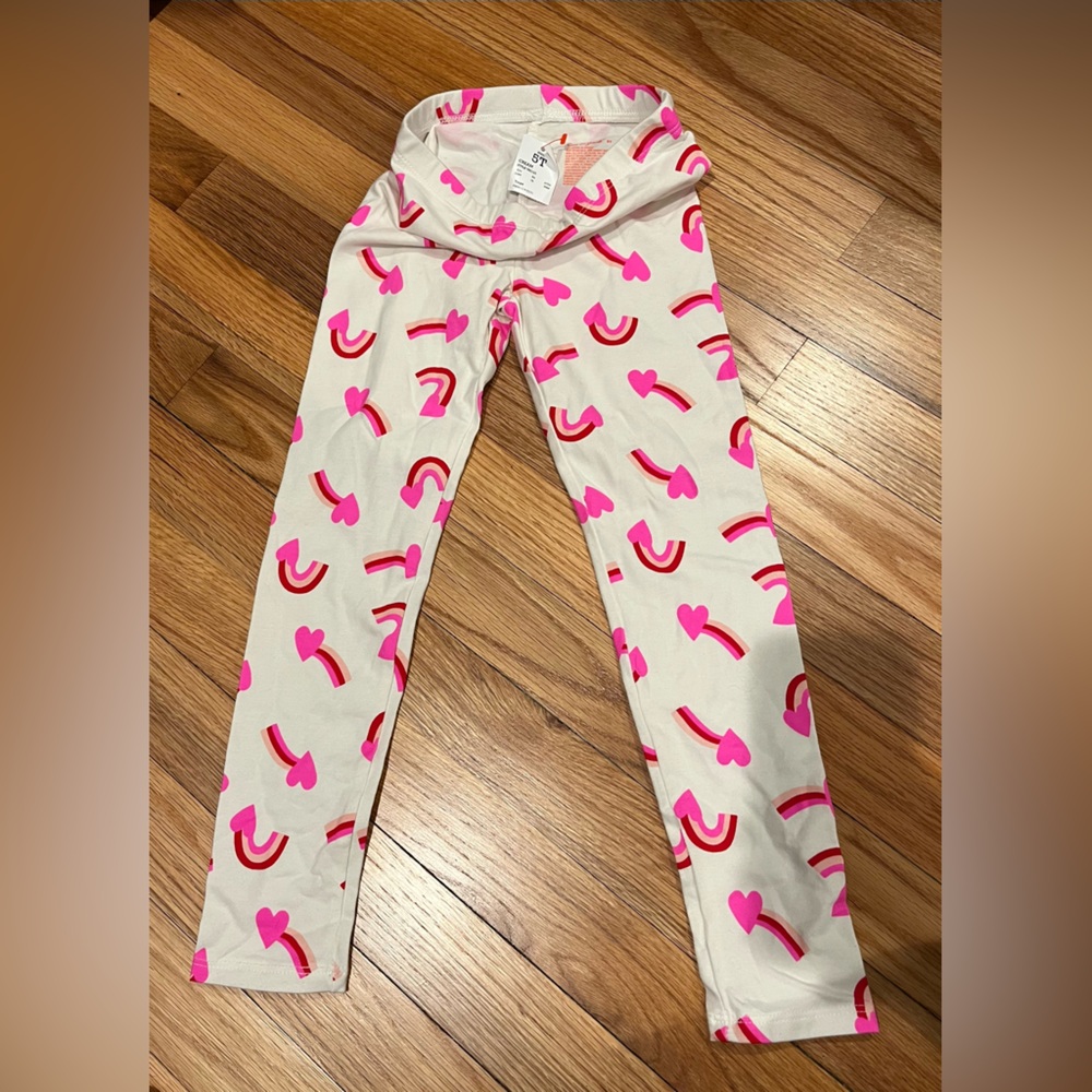Target Cat and Jack size 5T NWT heart and rainbow leggings valentine’s